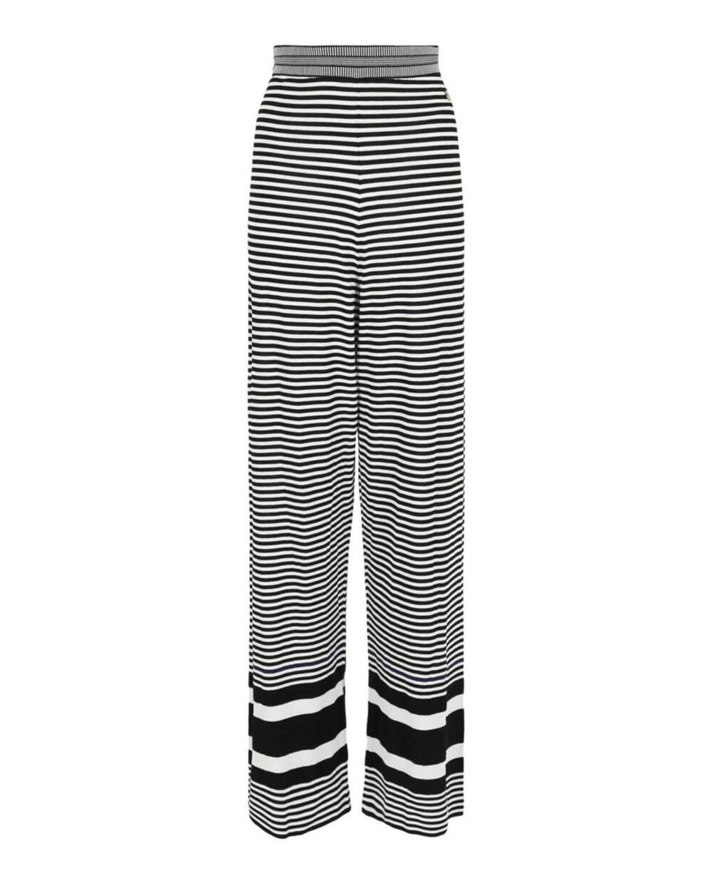 NEW SALVATORE FERRAGAMO women's striped knit pants in multi